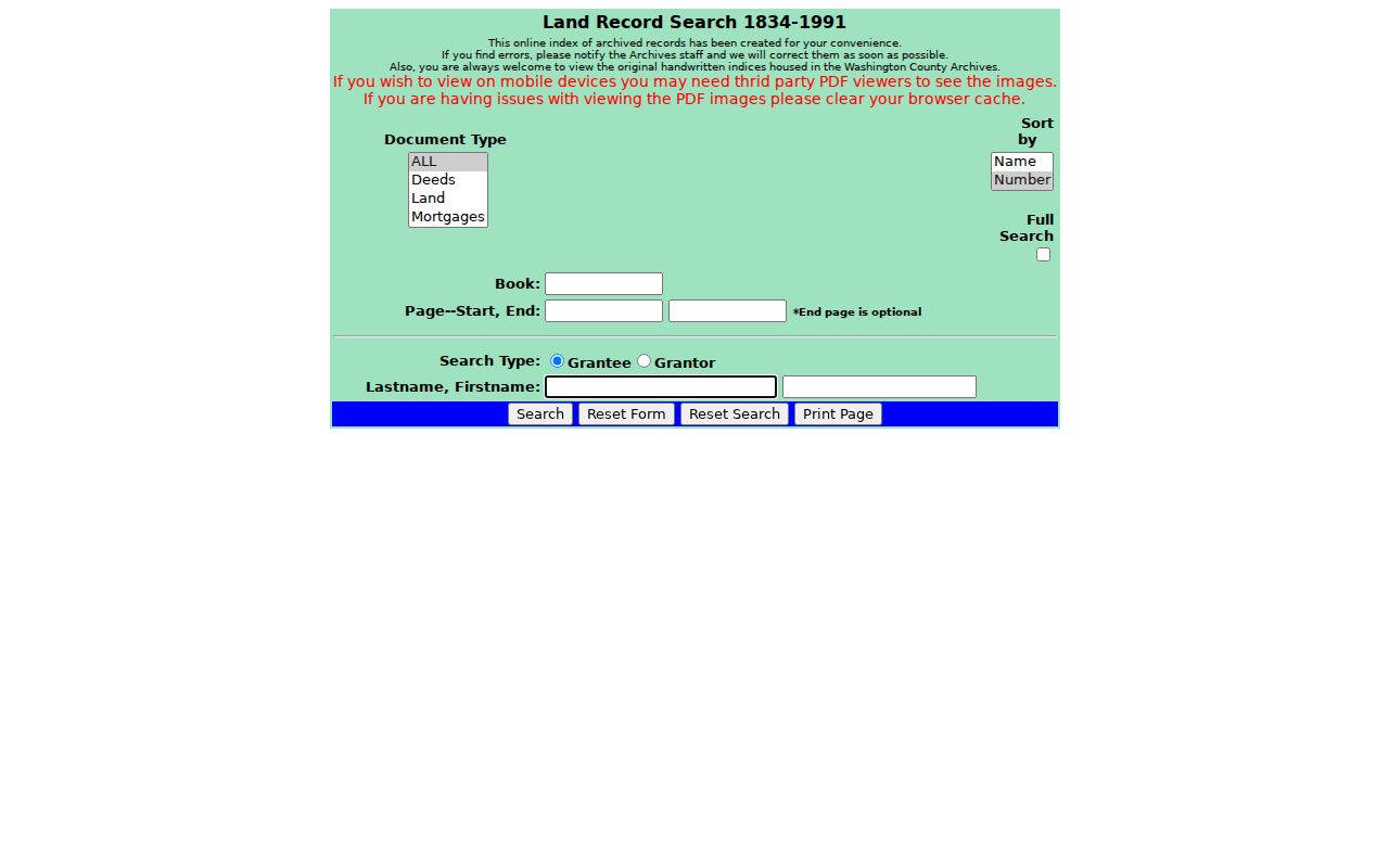 Springdale people search Washington County Chronicle land records